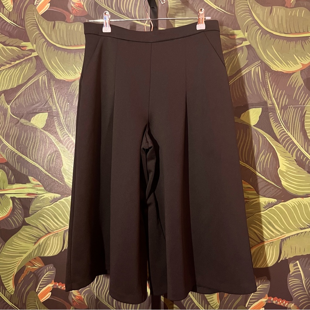high waisted cropped wide leg pants.